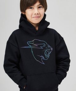 KIDS REFLECTIVE PANTHER HOODIE - BLACK